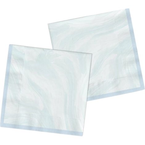 Party Vaisselle Serviette 33x33cm 20 pièces Bleu marbré - Anniversaire Dîner, Enfants Party, Fête, Mariages, Baby Shower