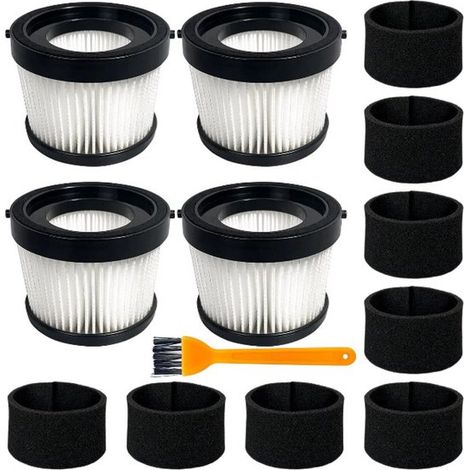 Adecuado para filtros de aspiradora compatibles con Dewalt DCV501HB y DCV5011H - Juego de 4+8+1 filtros en caja (1/5)