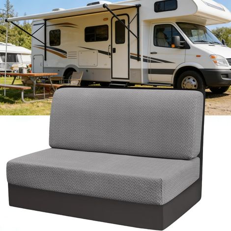 Kindfiber OÜ-Housse de banquette de camping-car, 2 pièces (1 ensemble) Housse de coussin de caravane Housse de siège extensible en jacquard pour canapé et remorque (1/4)