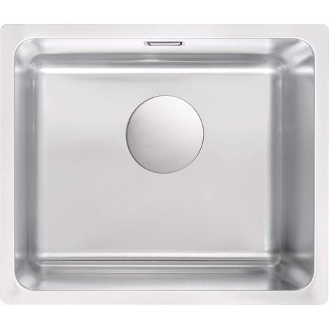 Lavello cucina a incasso in acciaio inox con 1 vasca 44x38 cm finitura acciaio spazzolato - Evigo