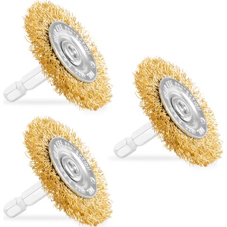 VONROC Set de brosses - pour brosse à désherber sans fil WB506DC 3 pcs (1/4)