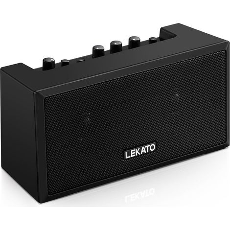 Mini amplificateur de guitare électrique avec effets d'overdrive propres 5 W Mini amplificateur de basse Bluetooth pour pratique quotidienne Petit amplificateur portable Noir (1/5)