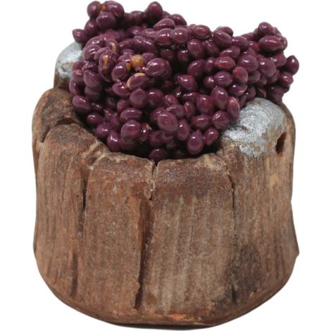 Tino di Legno con Uva Nera 3,5 cm Miniature per Presepe 11667 (1/4)