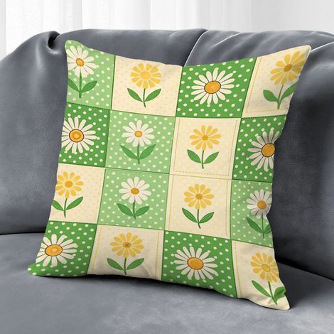 Housse de coussin floral printemps, décoration salon chambre maison,50×50cm (1/5)