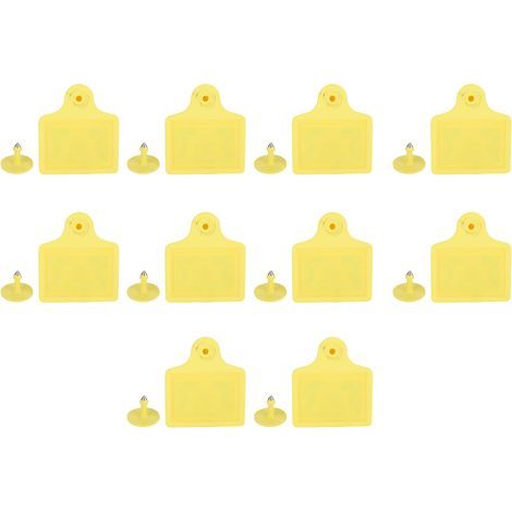 Paquet de 10 étiquettes d'oreille électroniques pour animaux imperméabilisant les étiquettes de bétail de puce d'uhf U9 de TPU 860-960 MHz pour le suivi de gestion (1/5)