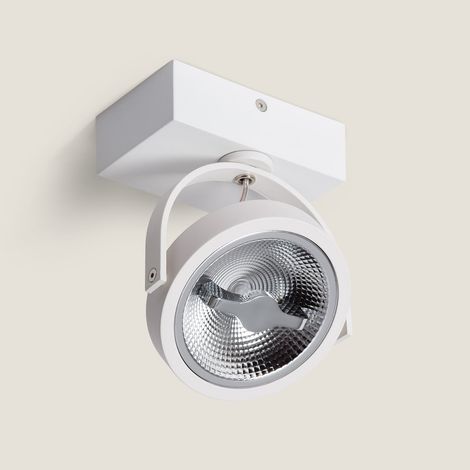 Faretto LED 15W CREE da Superficie Orientabile AR111 Regolabile Bianco 4000K Bianco Naturale