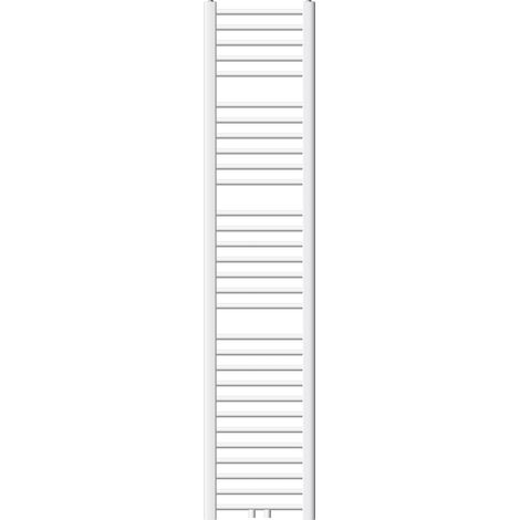 ECD Germany Radiatore Scaldasalviette Sahara - 300 x 1800 mm - Bianco - Dritto con Chiusura Centrale - Radiatore Scaldasalviette Asciugabiancheria dritto con chiusura centrale 300x1800mm non elettrico