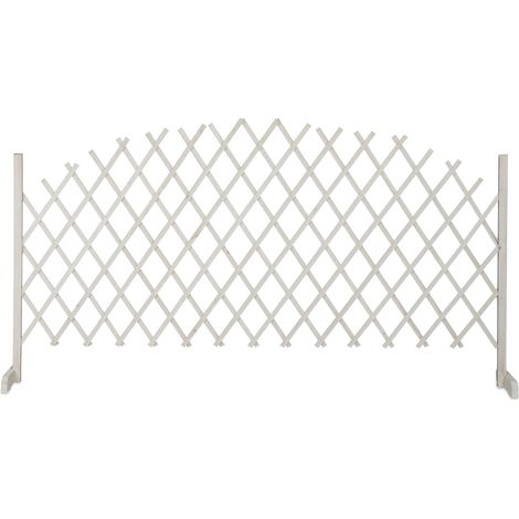Traliccio estensibile decorativo per piante rampicanti giardino 108,5 x 200 x 30 cm in legno di abete naturale 130006355
