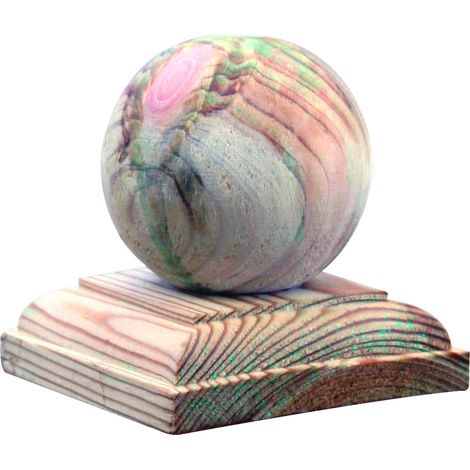 Copripalo in legno impregnato a sfera 9x9xH10 cm LASA Sfera recinzione