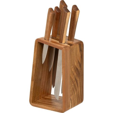 Bloque de 5 cuchillos acacia - 5five (1/5)