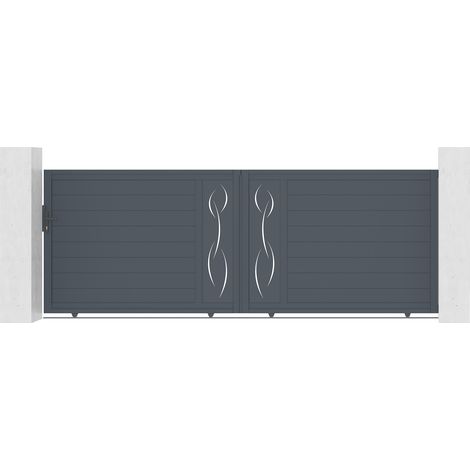 Portail aluminium coulissant LIFE 400x140cm (1/4)