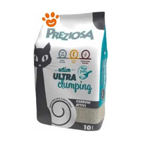 Digma Preziosa Lettiera Ultra Clumping Carboni Attivi - Sacco 10 Lt - Lettiere