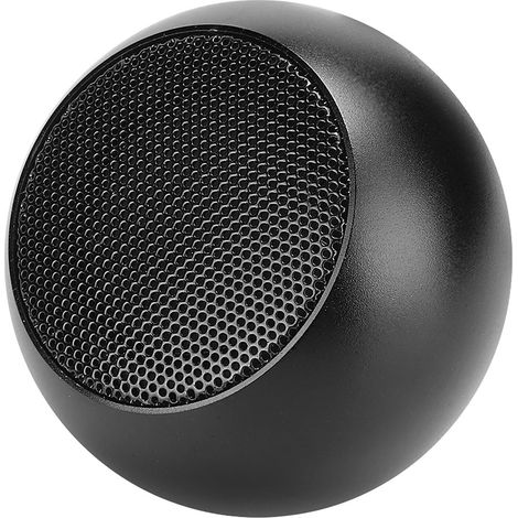 Enceinte Bluetooth stéréo Hi-Fi portable BM3D en aluminium noir, format compact, son clair, appels mains libres, boîtier haut-parleur