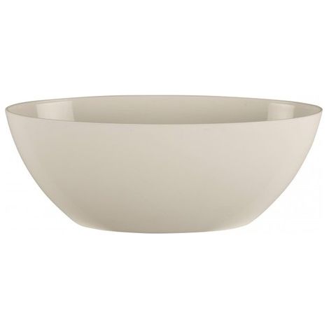 Lot de 3 cache-pot ou pots de fleurs ovales 1.6 litres-Blanc