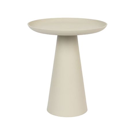 Table d'appoint ronde en aluminium ø39,5cm - Blanc ivoire - RINGAR (1/3)