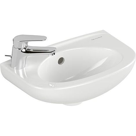 Lave-mains Villeroy & Boch NEWO rond 400x145x255 mm trou robinet à gauche