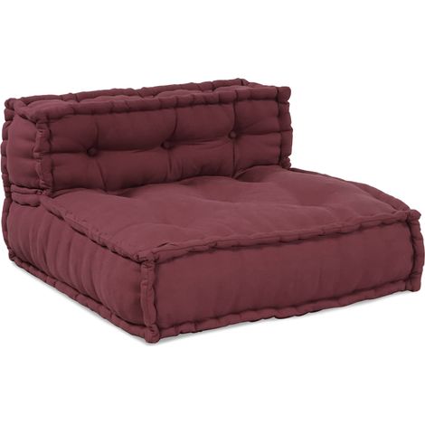 Maison Exclusive - Unità di Divano Modulare Tessuto Bordeaux 210 x 140 x 56 cm (1/5)