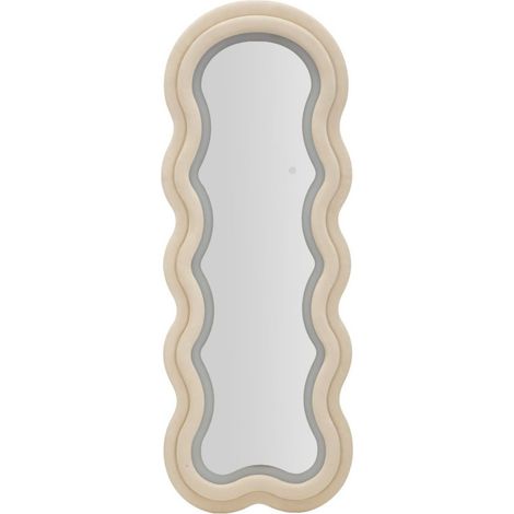 Miroir Mural LED Ondulé "Velluto" 160cm Crème (1/5)