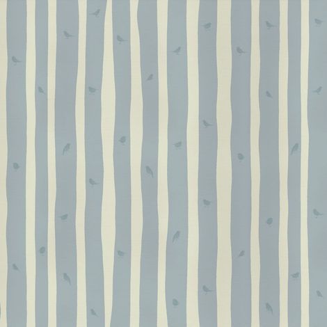 papier peint panoramique oiseaux bleu gris - Komar (1/4)