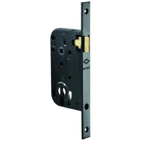 Serrure à encastrer monopoint axe 50 pêne demi-tour HOTEL MULTIBAT bouts carrés - JPM (1/2)