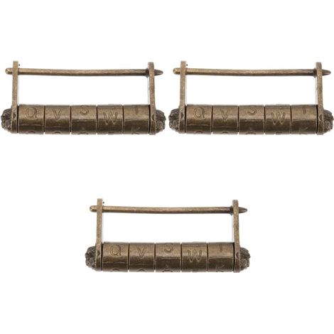 de 3 cadenas au design chinois unique cadenas rétro avec (1/5)