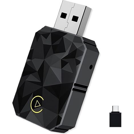 Mini dongle 2-en-1 pour voiture - Clé CarPlay - Clé Android Auto - Android Auto et CarPlay - CarPlay et Android Auto sans fil - Noir - Certifié CE/FCC/ROHS (1/5)
