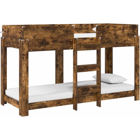 Maison Exclusive - Letto a Castello per Bambini Rovere fumé 75 x 190 cm