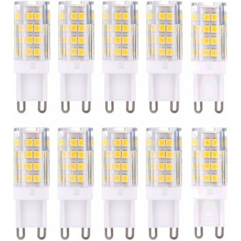 G9 LED Lampe Ampoules, Blanc Chaud 3000K 5W G9 LED Ampoule Lumiere équivalent aux ampoules halogènes de 40 W 420 lumens not dimmable, lot de 10 [Classe énergétique A+]
