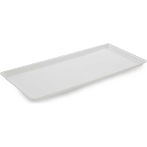 Plat en Plexiglas rectangulaire avec coins arrondis Blanc 565x270x17mm - Matériel CHR Pro