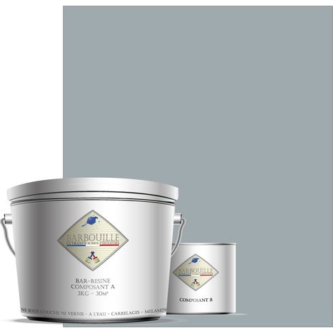 Peinture résine époxy 2,5L BRILLANT 25m² Gris Moyen Nec Mergitur
