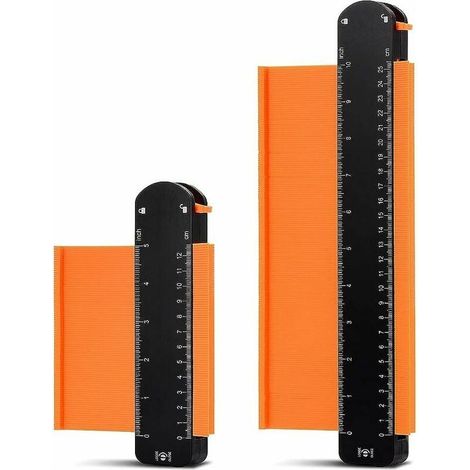 Lockable contour gauge, 2-piece contour profile copier, duplication function with adjustment options, marking tool for laminate wood (1/5)