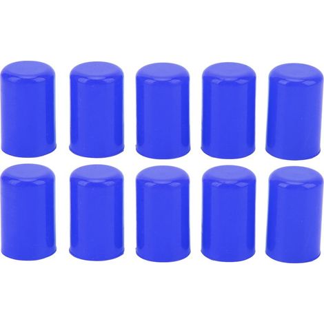 Bouchon d'obturation en Silicone, 10 pièces, tuyau d'aspiration universel, extrémité de Tube, bouchon de bonde, diamètre intérieur 14mm, bleu (1/5)