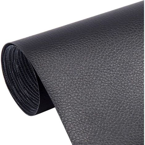 Pack de 5 patches en cuir auto-adhésifs 20 x 30 cm – Noir pour réparation de sièges auto, canapés, vestes – Cuir PU durable (1/5)