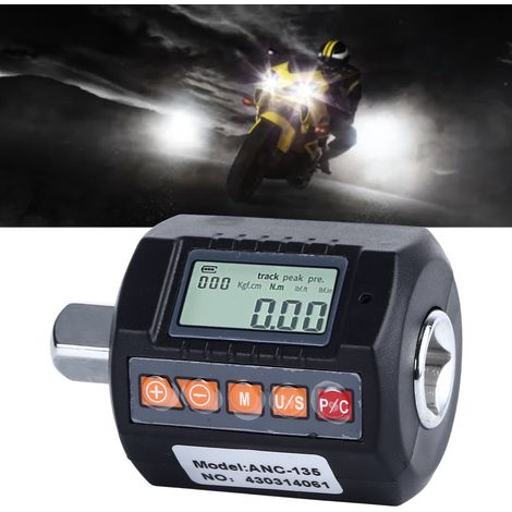 Digitaler Drehmomentschlüssel mit Ratsche für Auto-, Fahrrad-, Heimwerker- und Haushaltsreparaturen. Enthält vier Drehmomentstufen, mehrere Betriebsmodi, akustische und optische Alarme sowie eine Hint (1/5)