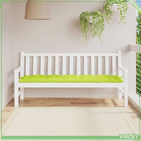 361632 Coussin de banc de jardin vert brillant 180x50x7cm tissu oxford (1/5)