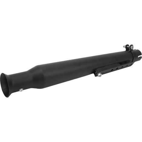 45 mm / 1,8 Zoll Motorradauspuffrohr, universelles modifiziertes Motorradauspuffrohr mit universeller Schiebehalterung, schwarz.