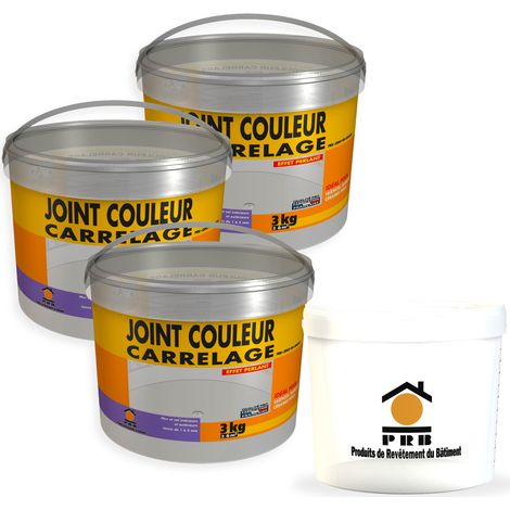 Lot de 3 sacs Joint de Carrelage Fin Gris 3 kg avec seau doseur inclus