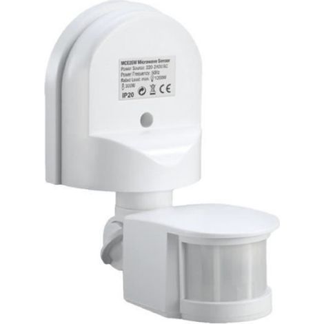 Détecteur De Mouvement - 180° - 1200 W - Pour Éclairage Extérieur Et Intérieur - IP44 - 220-240 V - 50 Hz (1/4)