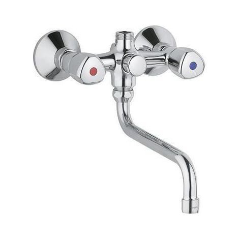 Mitigeur bain-douche STANDARD SPEZIAL DN 15, bec orientable 250 mm chromé KLUDI