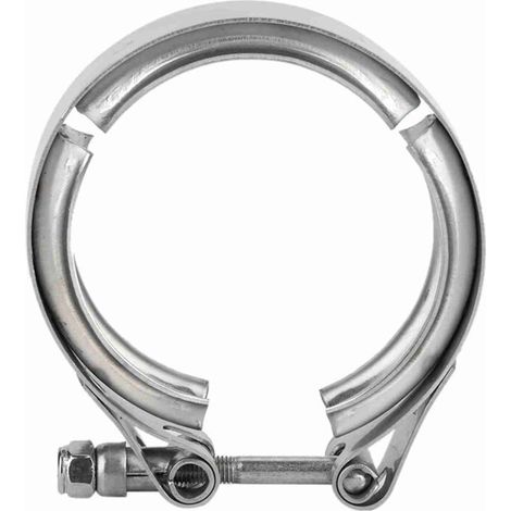 Échappement turbo, serrage d'échappement 63 mm / 2,5 pouces en V Band Down Tpipe Precise Design Usure Resistance pour les ports (1/5)