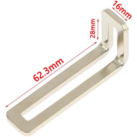 Équerre nickelée (S) Équerre réglable en L à 90° Accessoires de support d'étagère Connecteur de cornière Accessoires (1/5)