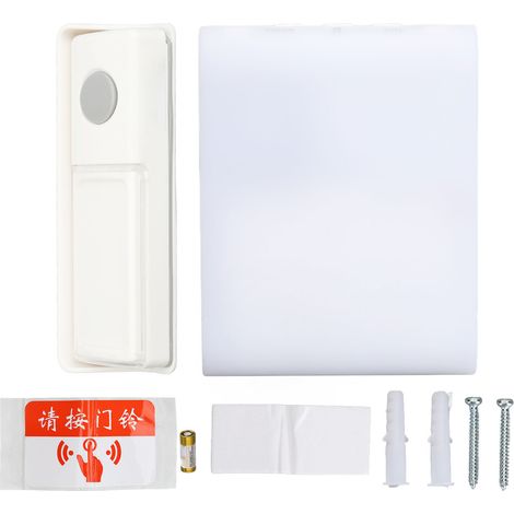 Sonnette sans fil avec lumière clignotante 7 couleurs, LED haute définition et son, idéale pour les bébés et les personnes âgées.-AquaForge