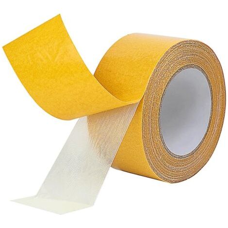 Ruban Adhésif en Tissu Double face, Ruban en Maille de Fibre de Verre Multi-usages Ruban de Montage Double Face Super Adhésif Très Résistant, Haute Viscosité, Sans Résidu 3 cm x 20 m (1/5)