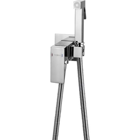 Mexen Cube miscelatore bidet a incasso con set puntuale, cromo - 7599150-00 (1/2)