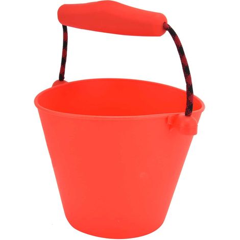 Seau de plage multifonctionnel pour enfants, pliable en silicone, rouge (1/5)