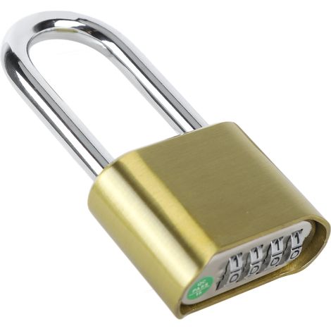 Cadenas à combinaison 4 chiffres, résistant aux intempéries, réinitialisable, robuste pour extérieur (1/5)
