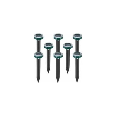 Lot de 8 pics repulsifs a ultrasons pour taupes, serpents et campagnols a energie solaire pour pelouse, jardin et cour, repulsif a sardines (1/5)