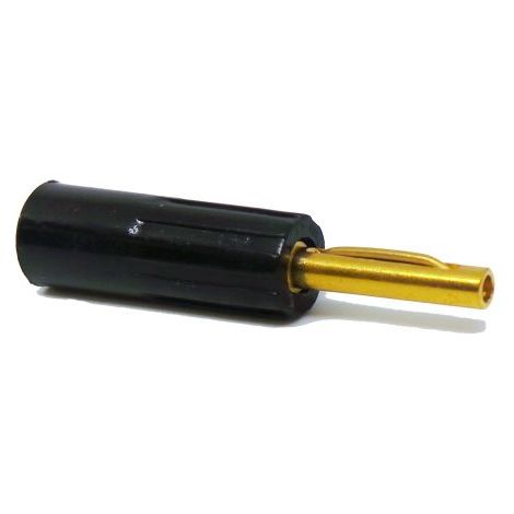 Fiche banane 4 mm RS PRO Noir Mâle 16A 50V ( Prix pour 1 )