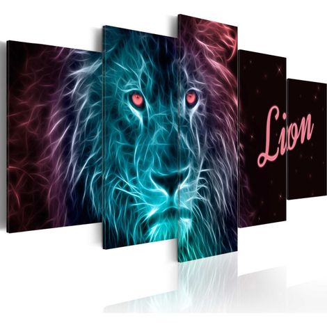 Tableau Imprimé "Neon King" 100 x 200 cm (1/2)