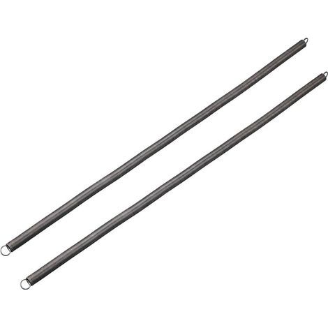 Sourcing Map Tension Spring, Extension Spring, 0.6mm Wire Diameter, 7mm OD, 300mm Free Length Steel Spring, Small Double Hook, 2pcs (1/3)
